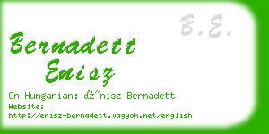 bernadett enisz business card